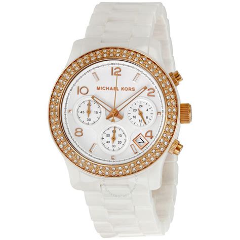 white womens watches michael kors|michael kors white ceramic watch.